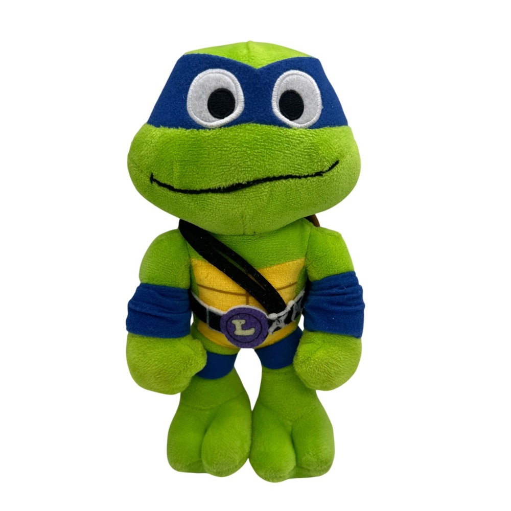 Mattel TMNT Mutant Mayhem Leonardo Plush Blue Mask 9" HRC76 2023 Nickelodeon